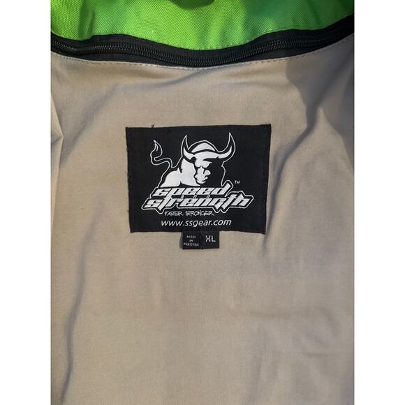 Speed and Strength Urge Overkill Men's Waterproof Motorcycle Jacket Green Sz XL - Picture 4 of 8